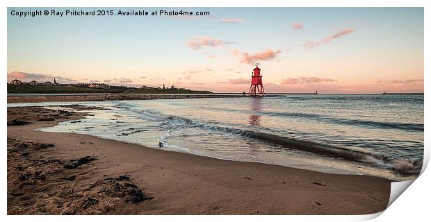  Spring Tide at South Shields Print by Ray Pritchard