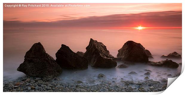 Sunrise at Graham Sands Print by Ray Pritchard
