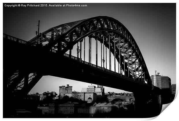  Black and White Tyne Print by Ray Pritchard