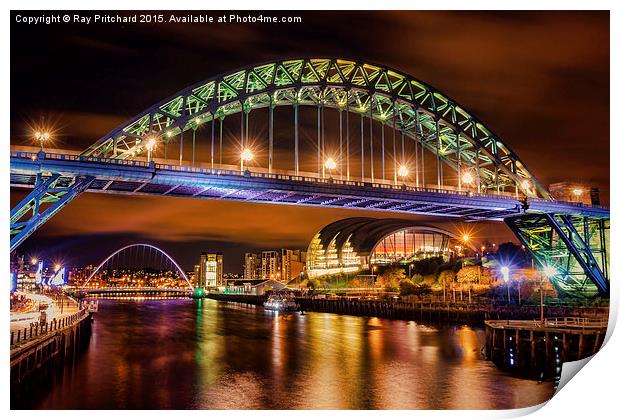 Night Tyne Print by Ray Pritchard