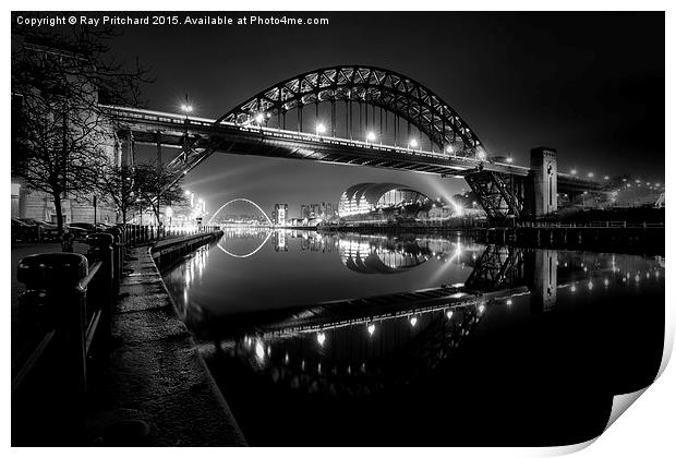 Tyne Bridge Reflections Print by Ray Pritchard