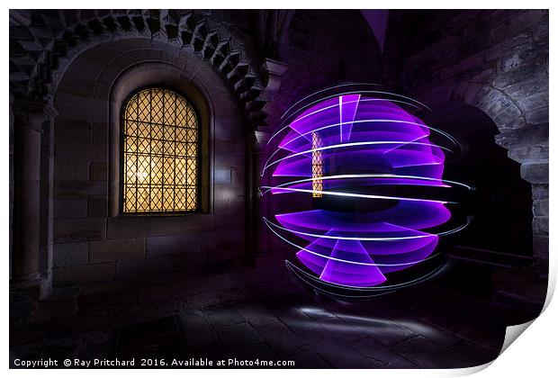 Light Painting at the Keep Print by Ray Pritchard