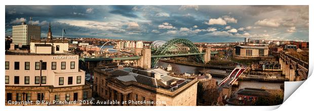 View from Newcastle Castle Print by Ray Pritchard