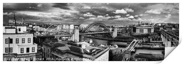View from Newcastle Castle Print by Ray Pritchard