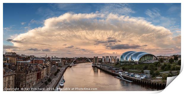 Independence Day over Newcastle Print by Ray Pritchard