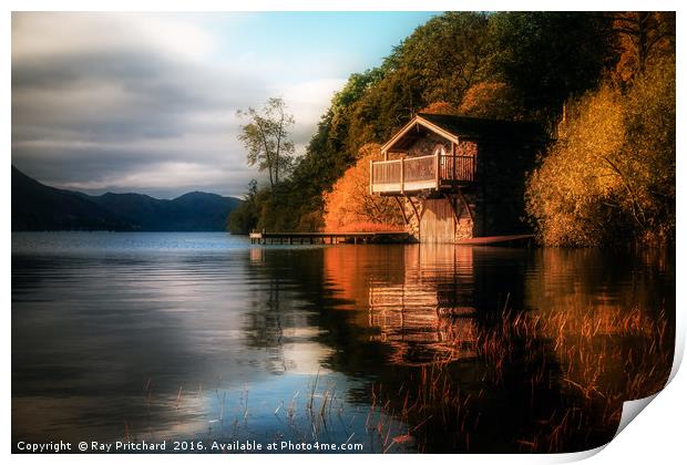 Old Boathouse  Print by Ray Pritchard