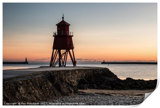 Herd Lighthouse  Print by Ray Pritchard