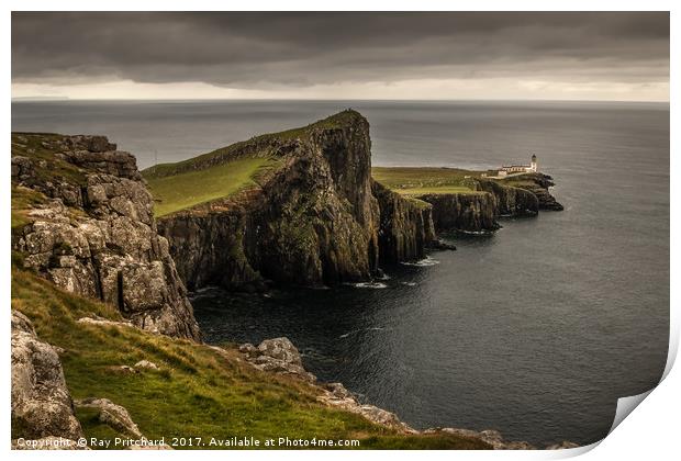 Neist Point Lighthouse Print by Ray Pritchard