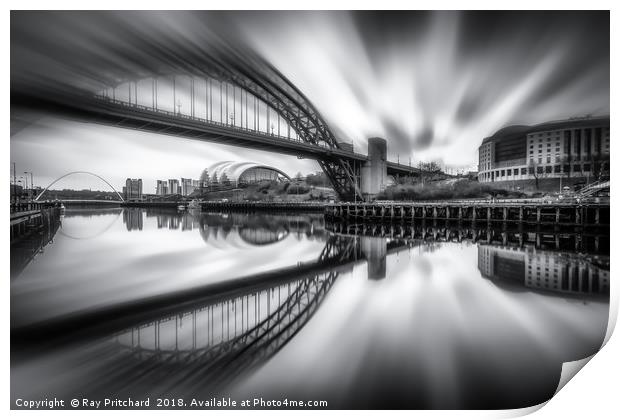 Zoomed Tyne Bridge Print by Ray Pritchard