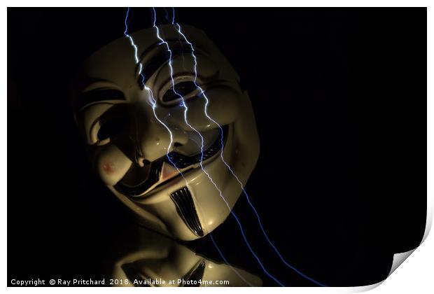 Fawkes  and Fiber Optics Print by Ray Pritchard