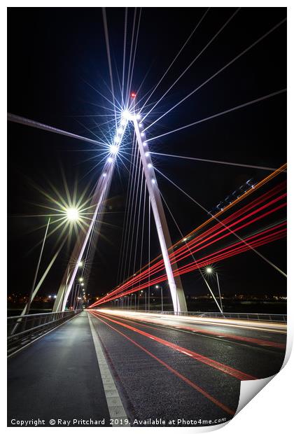 Northern Spire Light Trails Print by Ray Pritchard