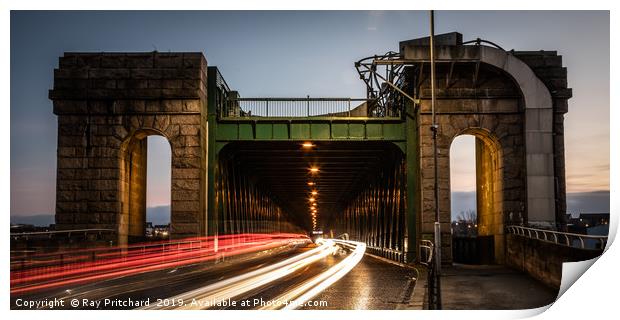 Queen Alexandra Bridge Light Trails Print by Ray Pritchard