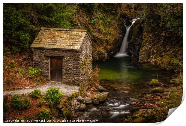 The Grot and Waterfall Print by Ray Pritchard