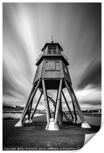 Herd Lighthouse Long Exposure Print by Ray Pritchard
