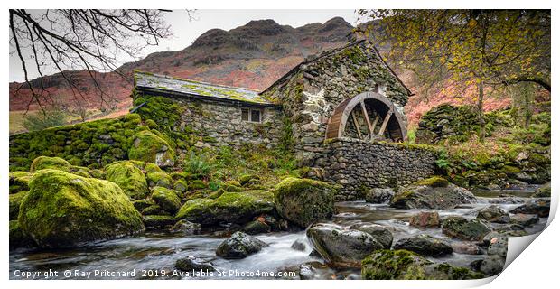 Old Mill in Borrowdale  Print by Ray Pritchard