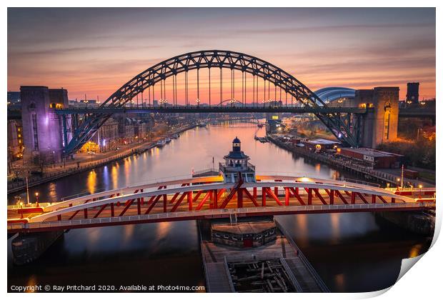 View from the High Level Bridge Print by Ray Pritchard