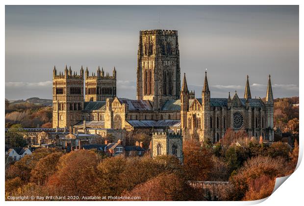 Durham Cathedral in Autumn Print by Ray Pritchard