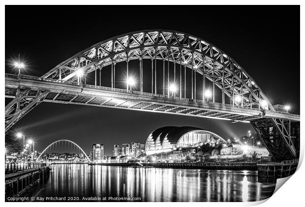 Black and White Tyne Print by Ray Pritchard