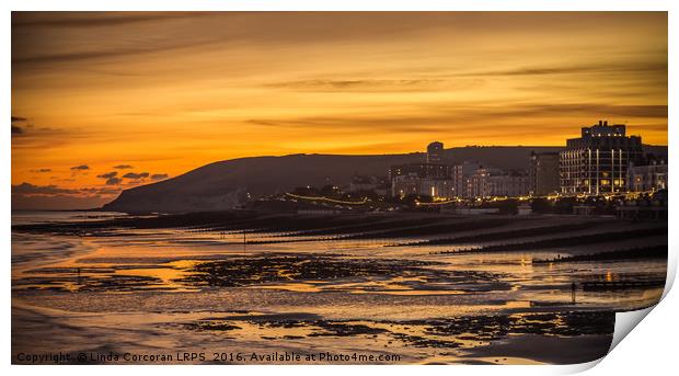 Eastbourne After Sunset Print by Linda Corcoran LRPS CPAGB