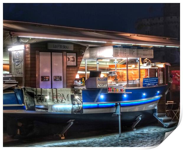 La Rochelle Street Food France Print by Jacqui Farrell