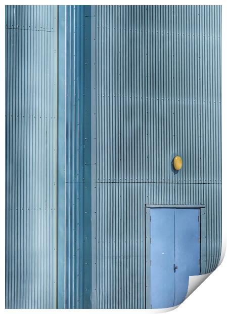 Blue Industrial Building  Print by Jacqui Farrell
