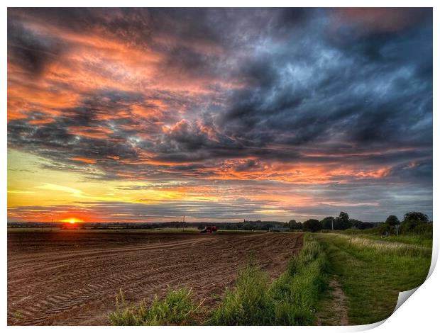 West Norfolk Sunset Print by Jacqui Farrell