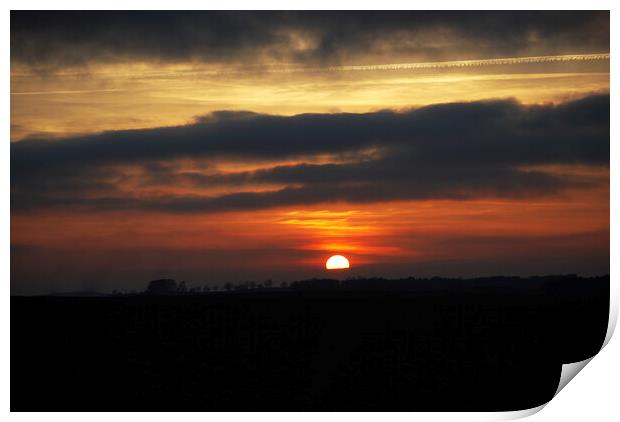 Newcastle Sunset Print by Jacqui Farrell