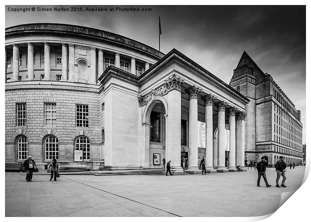  Manchester Central Library Print by Simon Norton