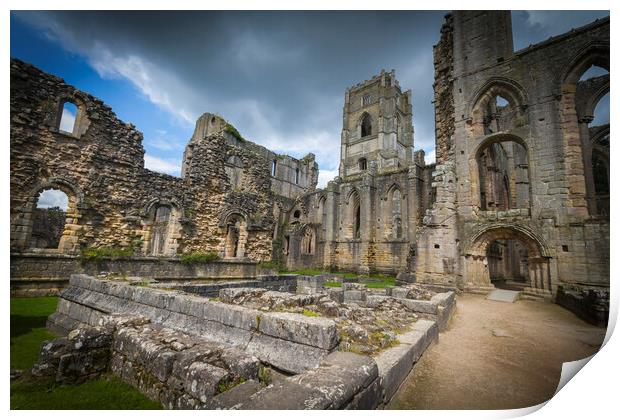 Fountains Abbey Print by chris smith