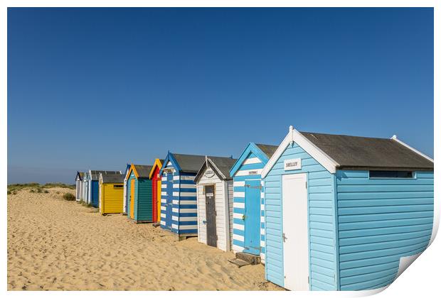 Colourful Beach Huts Print by chris smith