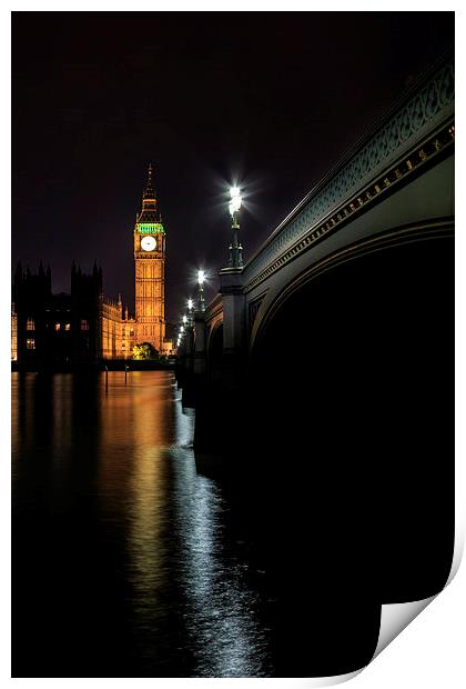 Big Ben at night. Print by chris smith