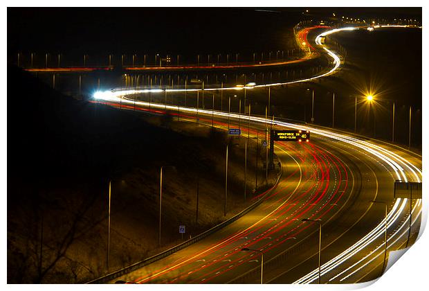 light trails  Print by chris smith