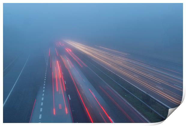 Motorway Fog  Print by chris smith