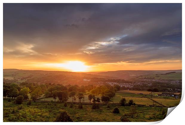 Yorkshire sunset  Print by chris smith