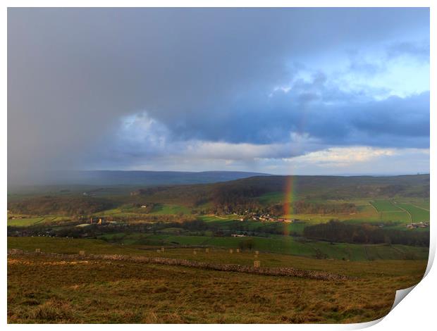 Yorkshire Dales Rainbow  Print by chris smith