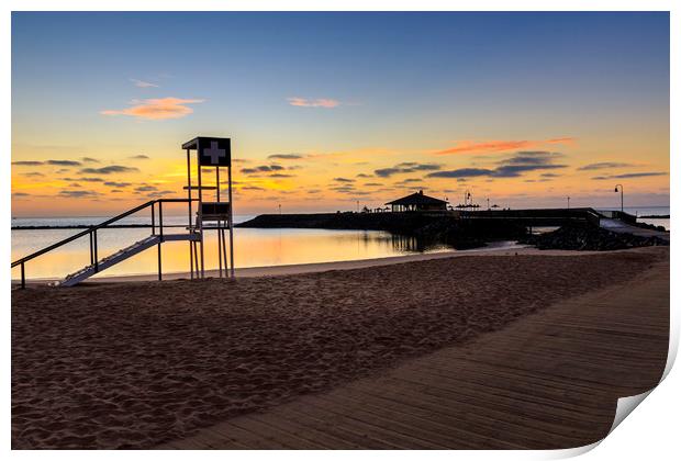 Fuerteventura sunrise  Print by chris smith