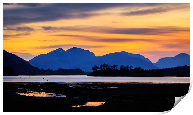 Loch Leven Sunset   Print by chris smith