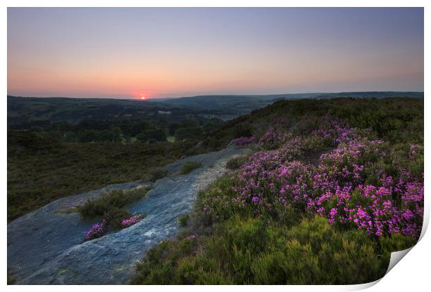 Norland moor sunset     Print by chris smith