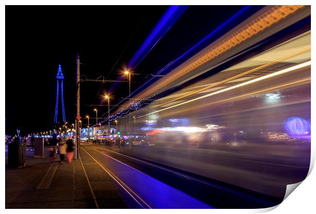 Blackpool at night Print by chris smith