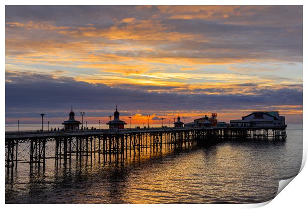 Blackpool at Sunset  Print by chris smith