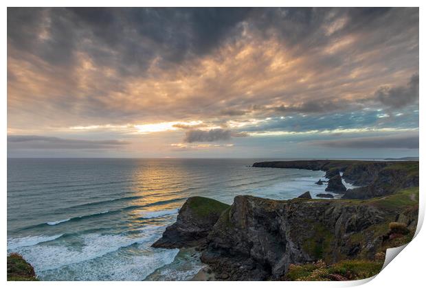 Bedruthan steps Print by chris smith
