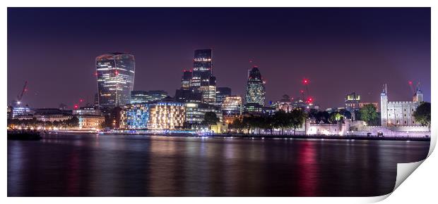 London at night Print by chris smith