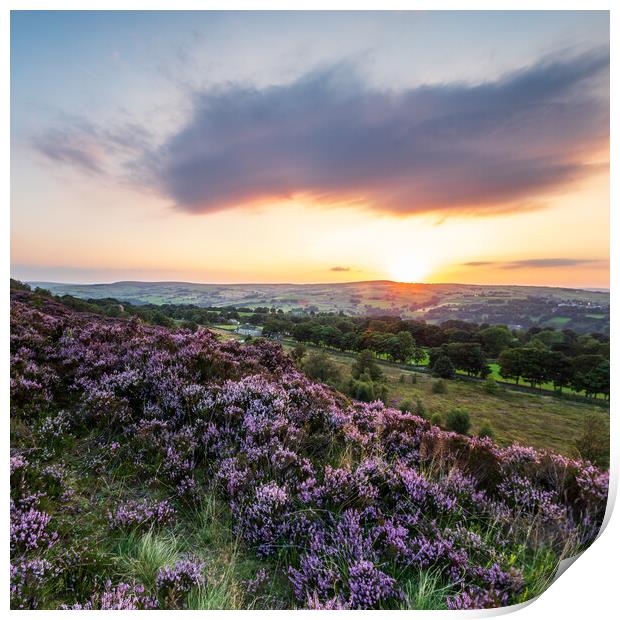 Yorkshire Sunset Print by chris smith