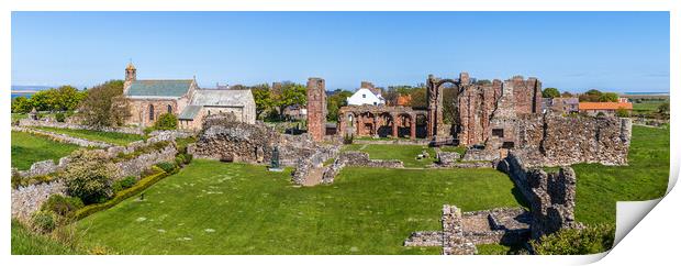 lindisfarne priory Print by chris smith