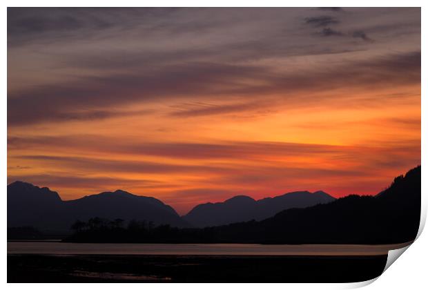 Loch leven Sunset Print by chris smith