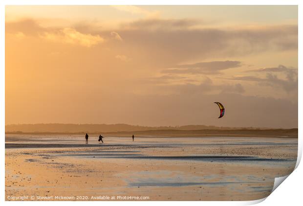 Kites on Camber Sands Print by Stewart Mckeown
