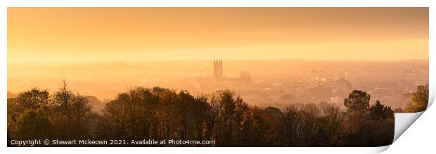 Canterbury Panoramic at Sunrise Print by Stewart Mckeown
