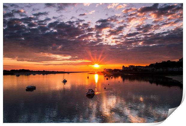  Estuary Sunset (Conway) Print by Mark Ollier