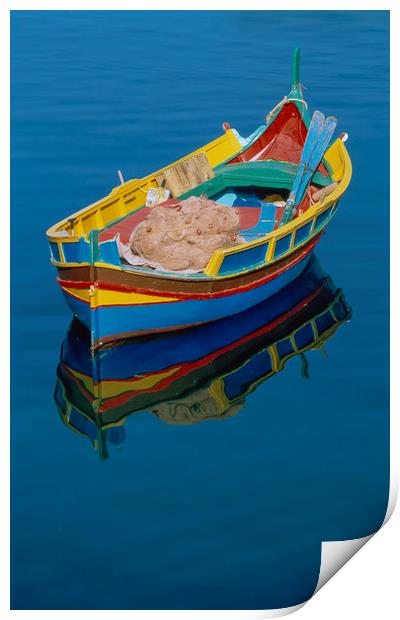Rowing boat MALTA Print by Philip Enticknap