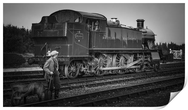 '5101' class 2-6-2T 'large prairie' locomotive . Print by Philip Enticknap